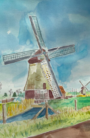 Windmills in Alkmaar, Netherlands