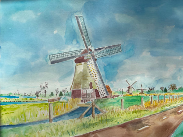 Windmills in Alkmaar, Netherlands